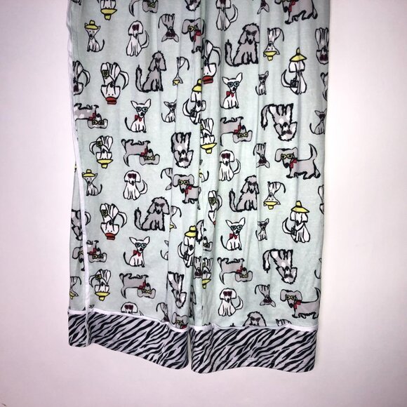 Cuddl Duds Pajama Pants Light Green with Dogs Small - Picture 3 of 10